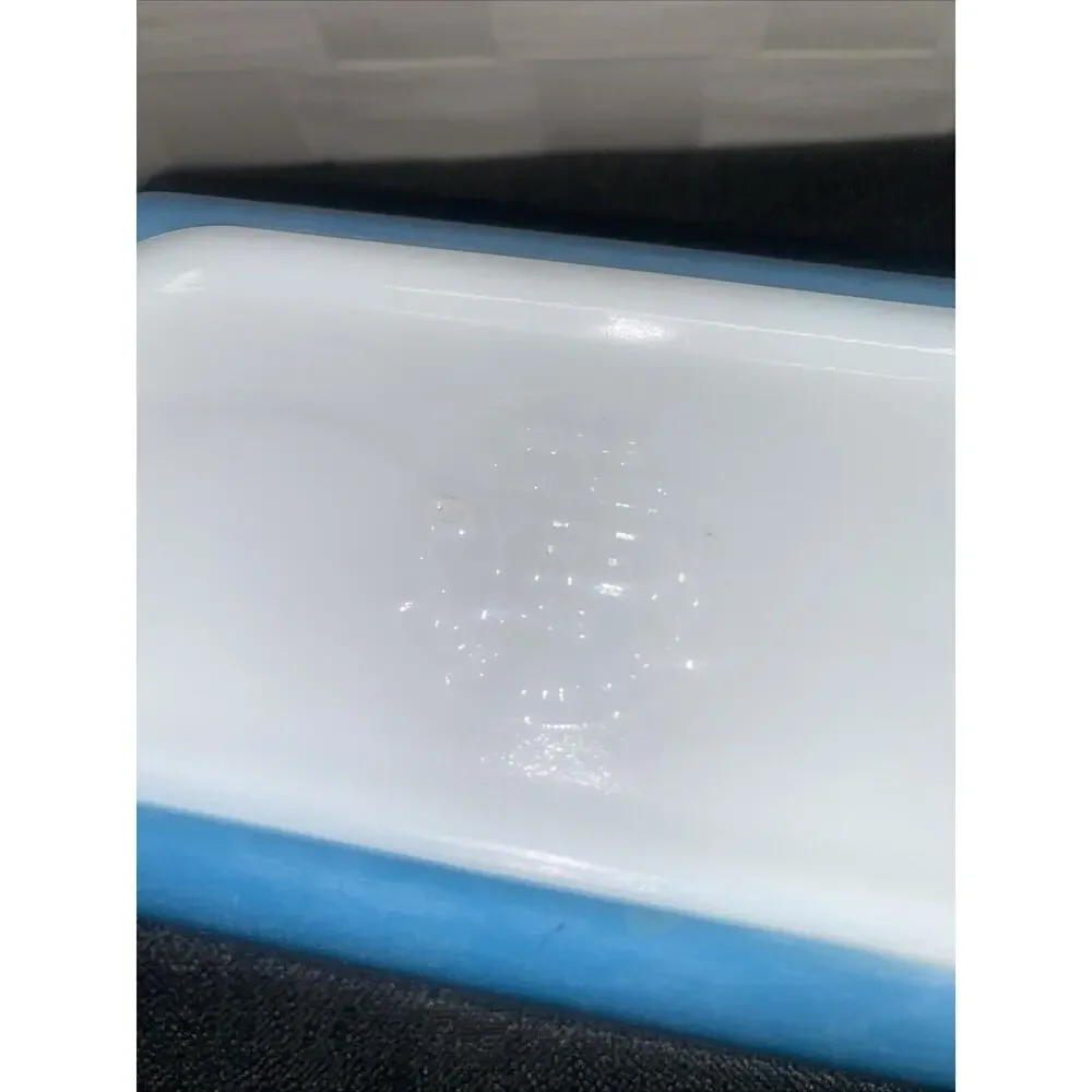 PYREX Vintage A-38 502-B Rectangle Blue No Lid Made Is USA